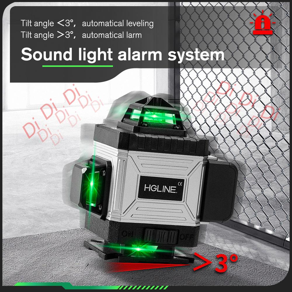 HGLINE 4D 16 Lines Green Line Laser Level With 1.2m Tripod APP Remote Control Horizontal Vertical Measuring Laser Instrument