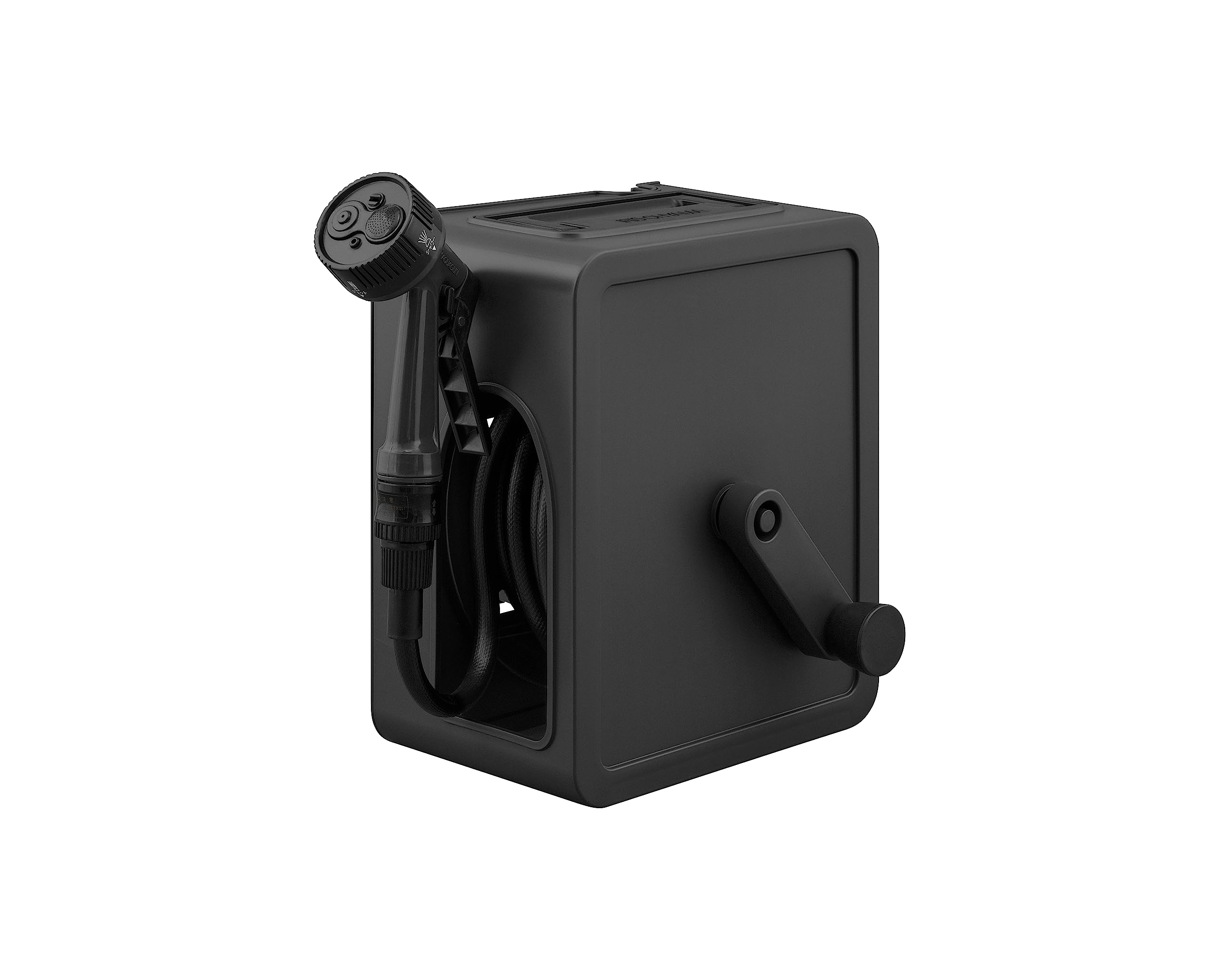 

Катушка для шланга Iris Ohyama FCH-15M 15 м с полной крышкой, с соединителем для крана, функцией переключения типа воды и удобной ручкой для переноски, темно-серая