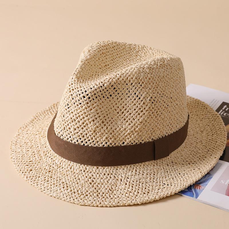 New handmade hook hollow needle jazz hat vacation travel spring and summer sunshade sunscreen top hat sun hat
