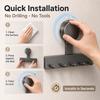 Suction Cup Wall Hook Rack No Drilling ABS Waterproof 3/5 Hooks for Kitchen Bathroom Towel Utensil Storage
