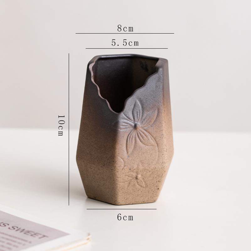 Retro Ceramic Vase for Dry Flowers & Green Plants - Living Room & Study Decor