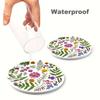 Conjunto de 6 Porta-Copos Florais Acrílico 2D para Xícara de Café à Prova d'Água Resistente ao Calor para Decoração de Mesa de Casa Bar Festa Fofo