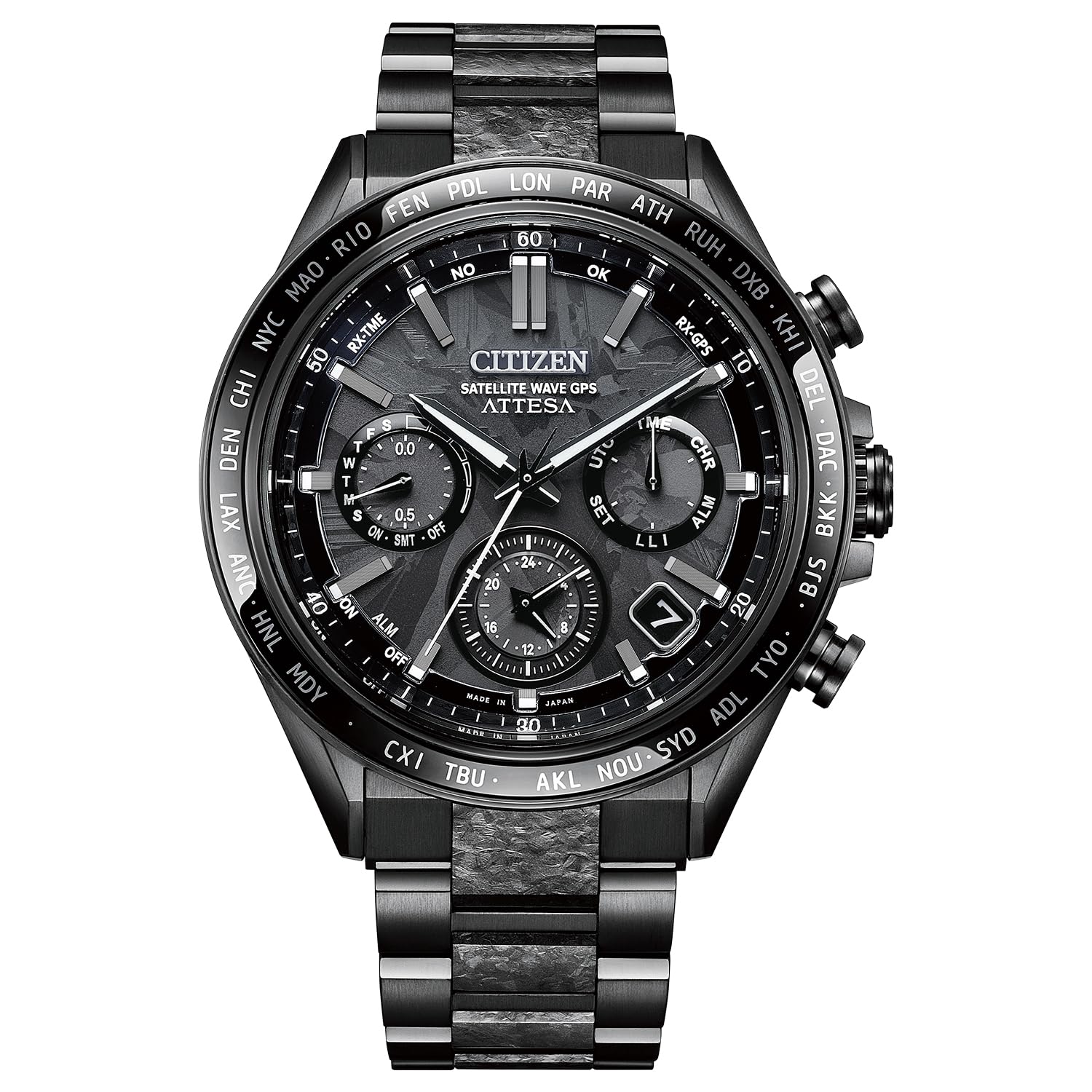 

Atessa Light Powered GPS Satellite Radio Watch Waterproof Collaboration Limited Model Black Black [Citizen] Eco-Drive HAKUTO-R CC4067-66E для чоловіків
