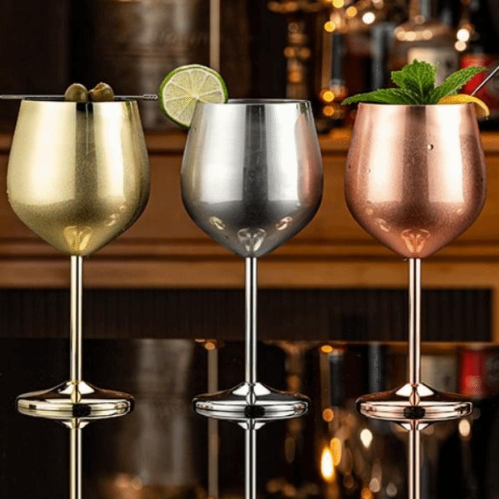 Unbreakable Wine Goblet Drinkware Creative Tall Glass Gift Metal Wine Glass Water Bottle
