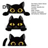 Schalteraufkleber mit Cartoon-Motiv „schwarze Katze“, abnehmbar, selbstklebend, wasserdicht, PVC, für Wohnzimmer, Badezimmer, Lichtschalter, Wandsteckdose, Dekoration