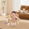 Baby Seat Chair Cover Zipper Cute Soft Portable Comfortable Machine Washable Bear Light Brown