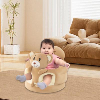 Baby Seat Chair Cover Zipper Cute Soft Portable Comfortable Machine Washable Bear Light Brown