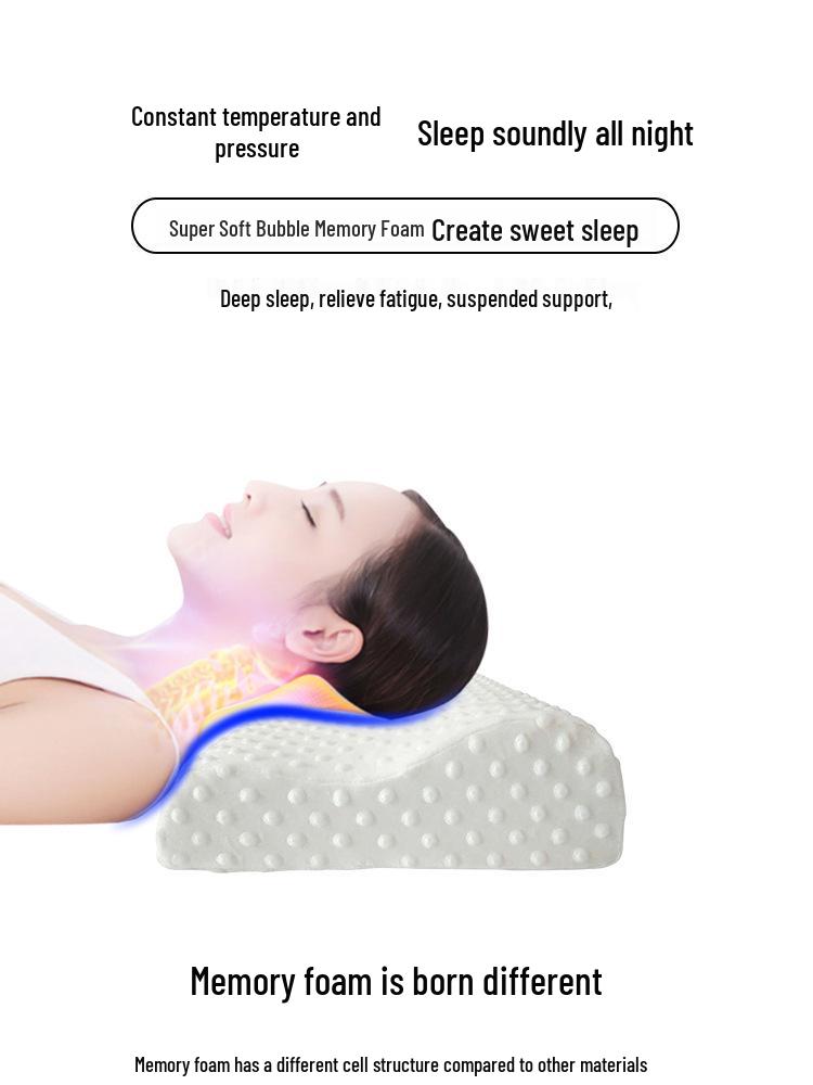 Memory Foam Pillow - Comfortable, Slow Rebound Latex Pillow for Sleeping or Gift.