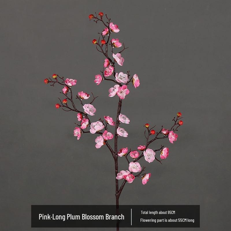 Artificial Plum & Peach Blossom Bonsai: Winter Sweet Flower Decor for Living Room or Study