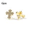 Cross Earrings Summer Premium Light Luxury Full Diamond Hip Hop Ear Jewelry