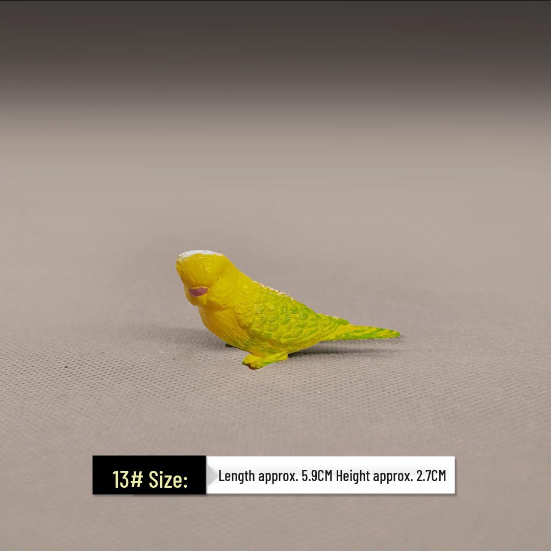 Woodpecker, Crested Ibis, Parrot, Hummingbird, Quetzal, and Toucan Miniature Toddler Model Birds.