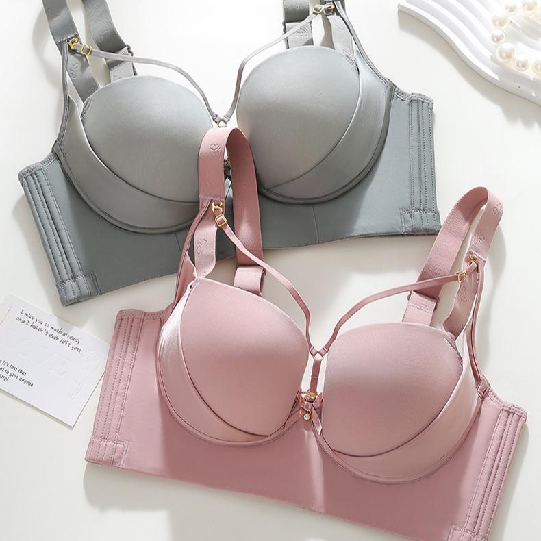 Smooth and Sexy Bra Women's Plus Size Bra Gathered Bra Anti Sagging Bra No Steel Ring Adjustable Accessory Bra