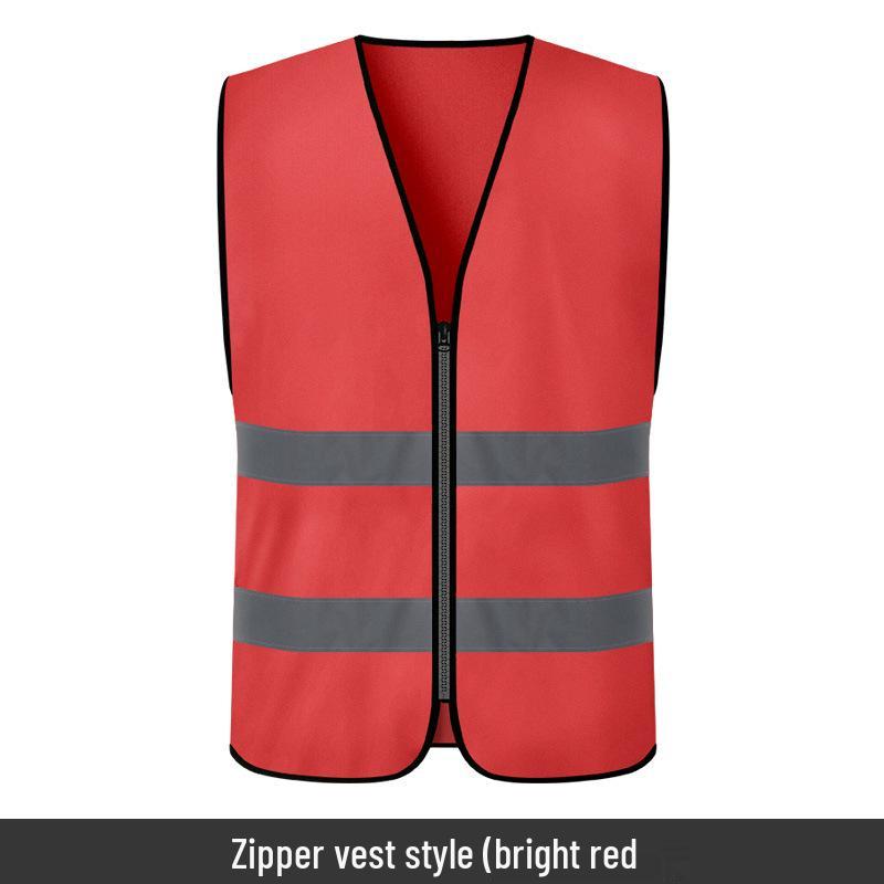 Reflective Yellow Safety Vest: Breathable Fluorescent Gear for Construction, Cycling, and Road Safety