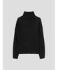 Anggae Half Neck Button Pullover Black