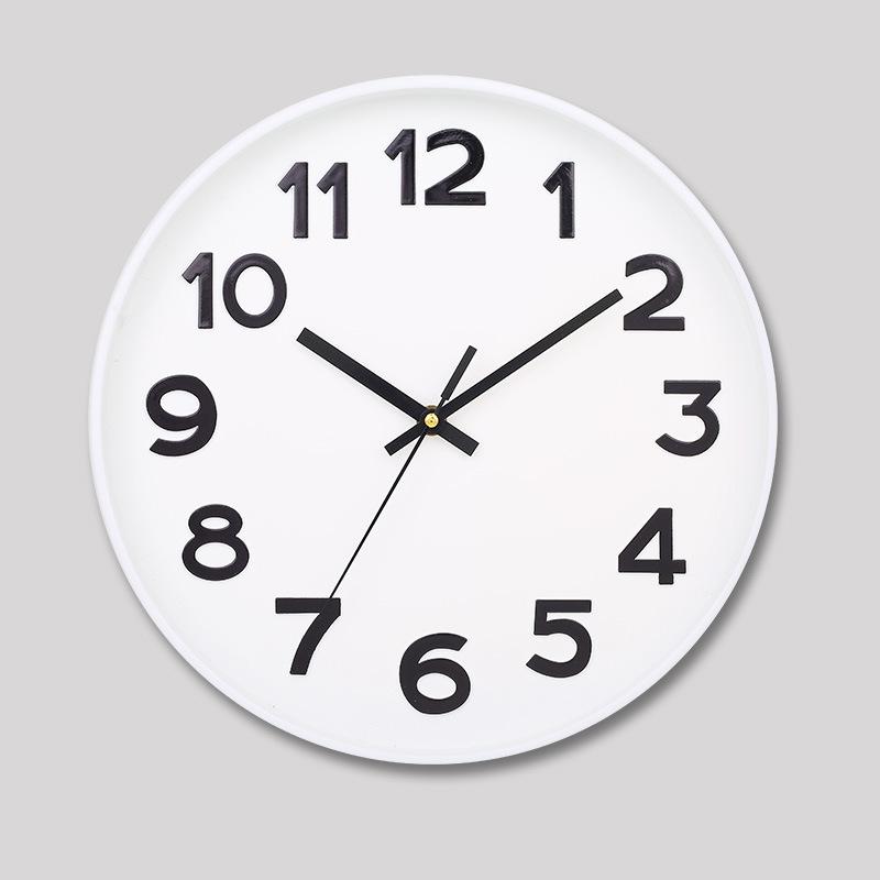 12 Zoll 30CM Leise Wanduhr, Kreativ und Modisch, Dreidimensionale Digitale Minimalistische Uhr für Zuhause Wohnzimmer