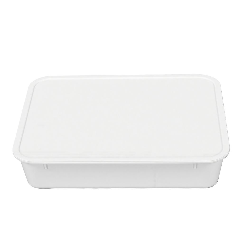 Pizza Dough Proofing Box PP Stackable Pizza Dough Tray Food Storage Container with Lid for Fridge Home Kitchen White