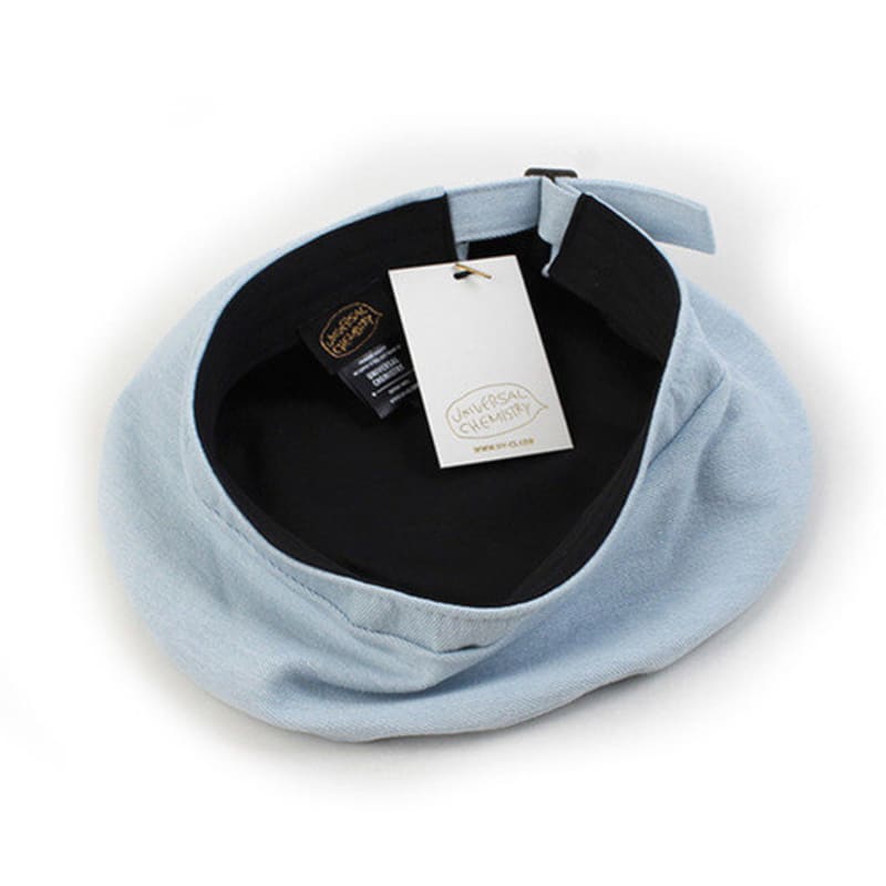 Universal Chemistry Belted Washing Light Denim Beret Beret