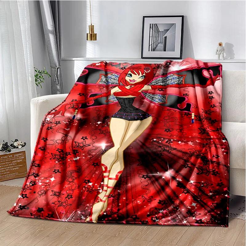 Butterfly Fairy Winx Club Ballet Girl Soft Plush Blanket,Flannel Blanket Throw Blanket for Living Room Bedroom Bed Sofa Picnic