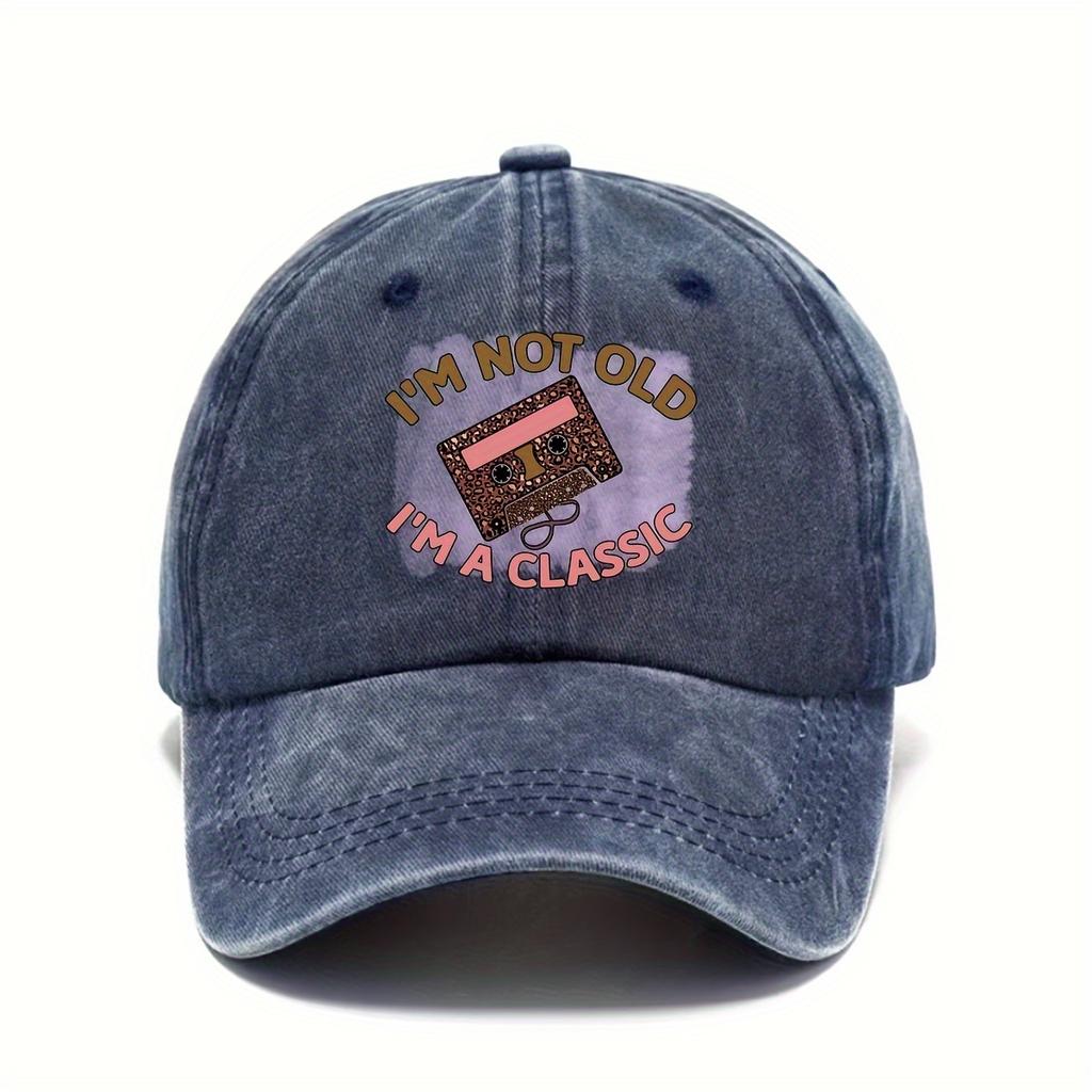 Im Not Old Im A Classic Retro Cassette Tape Baseball Cap Vintage Washed Adjustable Hat Unisex