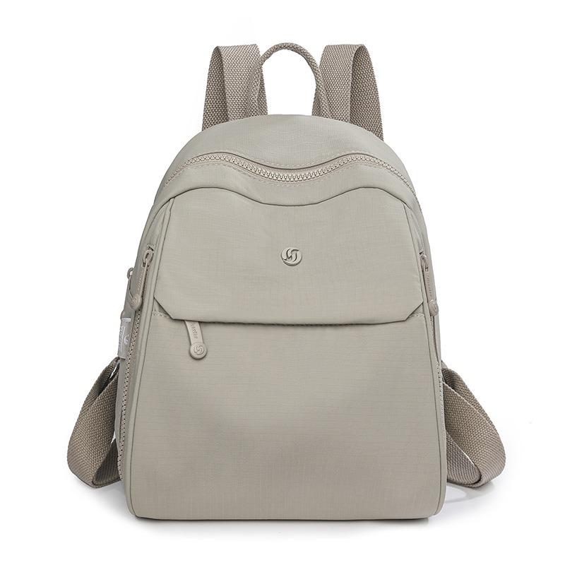 Новый простой маленький рюкзак для прогулок, женская сумка для отдыха, нейлоновая ткань, большая вместимость, легкий, брызгозащищенный женский рюкзак Small серый