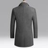 Men Trench Coat Solid Color Warm Autumn Winter Windproof Slim Jacket for Daily Wear