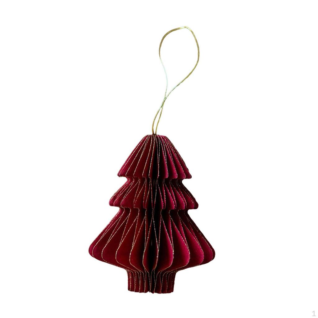 Christmas Honeycomb Paper Ornaments for Hanging on The Tree, Boho , Neutral, Foldable with Glitter