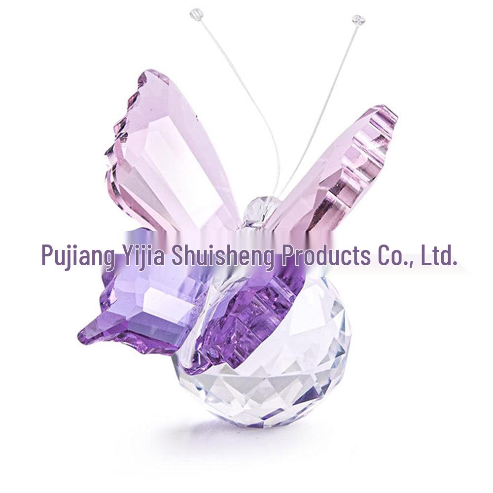 3D Crystal Butterfly Ornament for Home Decor