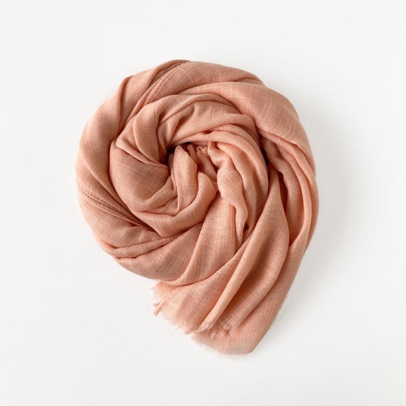 Middle East Malay monochrome slub cotton scarf women's camel shawl bag head short beard tassel Muslim headscarf