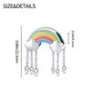 Charms Original Copper Plated Rainbow Tassel Beads Fit Bracelet Diy Fine Gift Women Delicate Jewelry Accessory