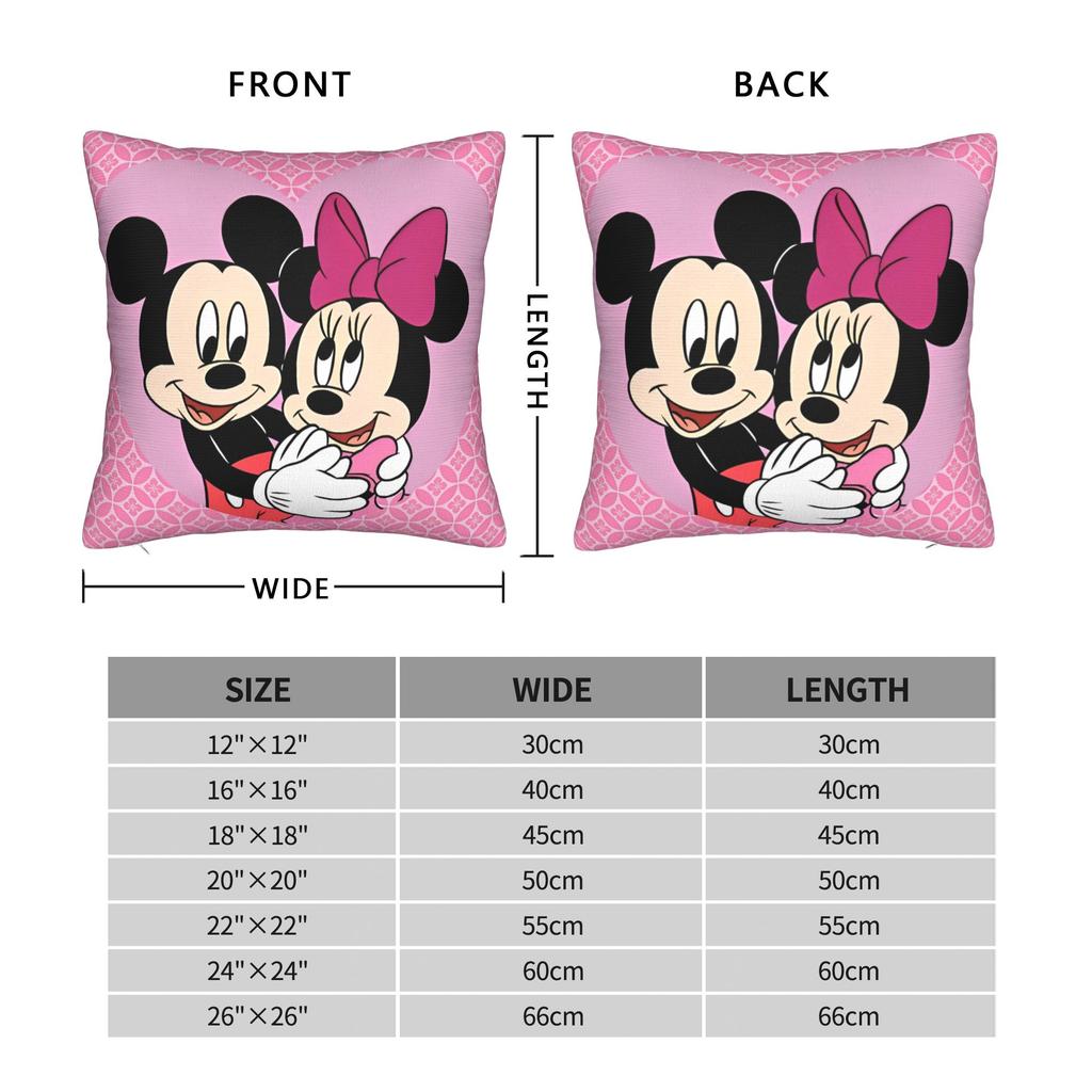 Mickey Maus und Minnie Maus Kissenbezug Polyester Kissen für Sofa Cartoon , Kreativer Kissenbezug Heimdekoration