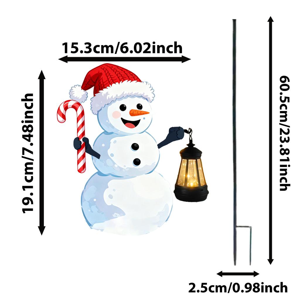 Solar Outdoor Lawn Lights Merry Metal Decorations Snowman/Santa/Angel Lanterns Garden Decorative Lawn Lights