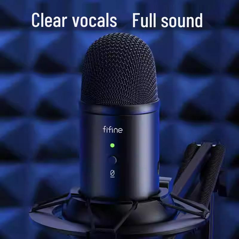 FIFINE K678 Professional Condenser Microphone for Desktop Streaming, Recording, and Gaming