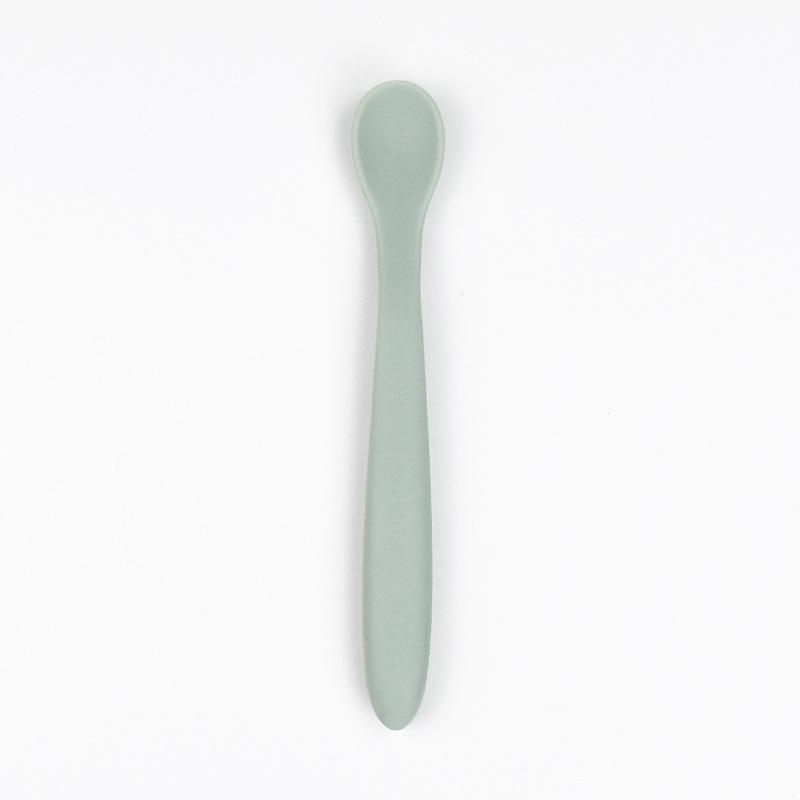 

2026 Hot Baby food grade silicone twist spoon for children s meals, baby training for complementary feeding, spoon for feeding светло-зеленый