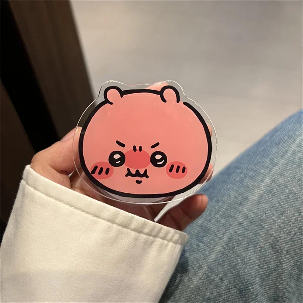 Korean Cute Fun Cartoon Chiikawa For Magsafe Magnetic Phone Griptok Stand For IPhone 17 Pro Max For Samsung Galaxy Foldable Holder Socket Bracket