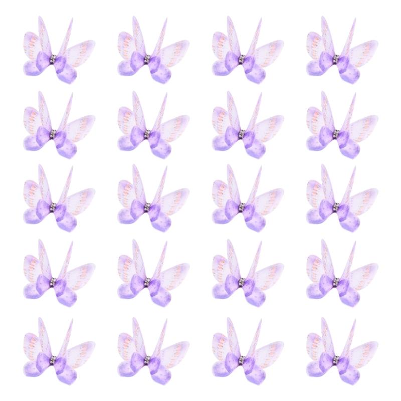 20 SZT Aplikacje Motyle Haftowane Naszywki do Naszywania do Szycia Rękodzieła Suknia Ślubna Dekoracja Odzieży Akcesoria do Włosów