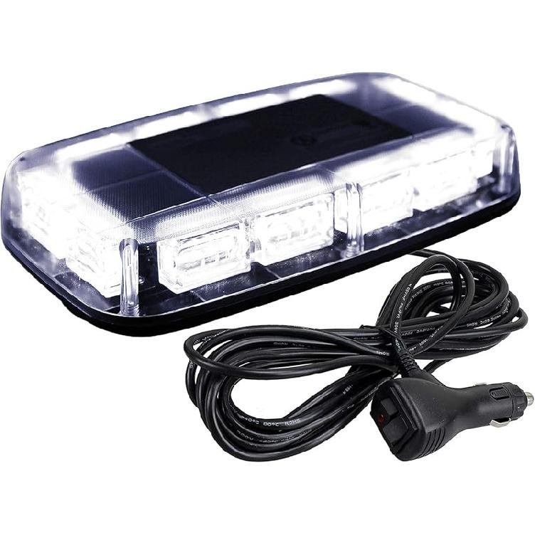 ASPL [Upgraded 5] 48LED Roof Top Strobe Lights, High Visibility Emergency Safety Warning LED Mini Strobe Light Bar with Magnetic Base for 12-24V Snow