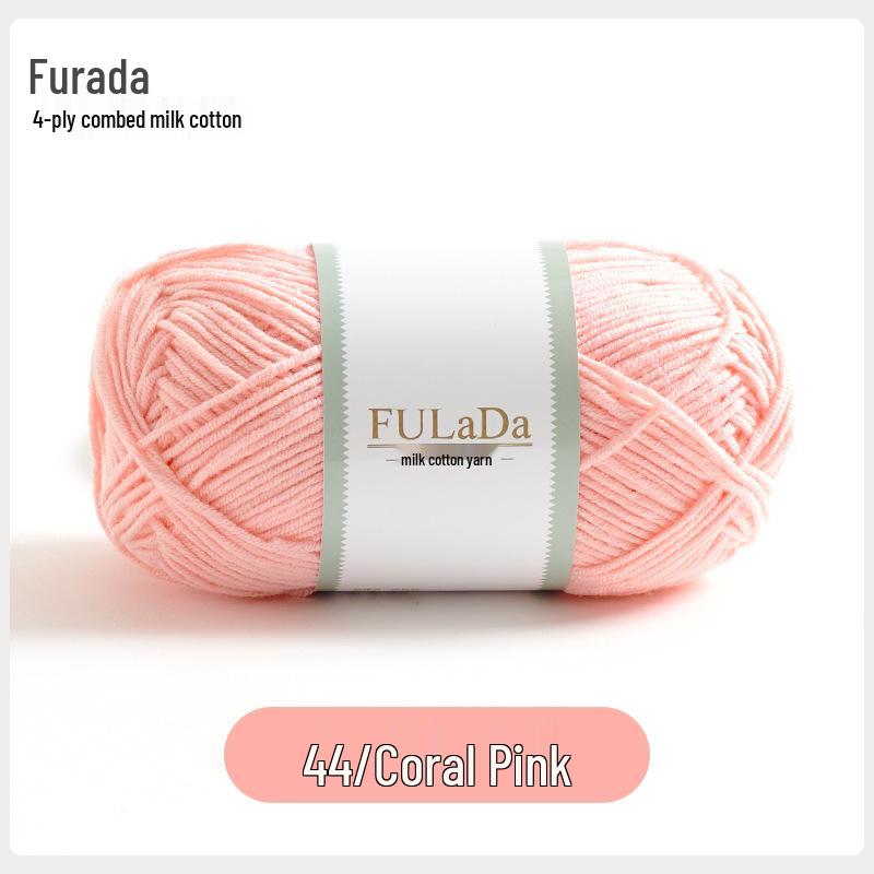 Baby 4-fädig gekämmte Milchbaumwollgarnknäuel zum Handstricken & Häkeln - DIY Puppe, Pullover, Schal Materialpaket