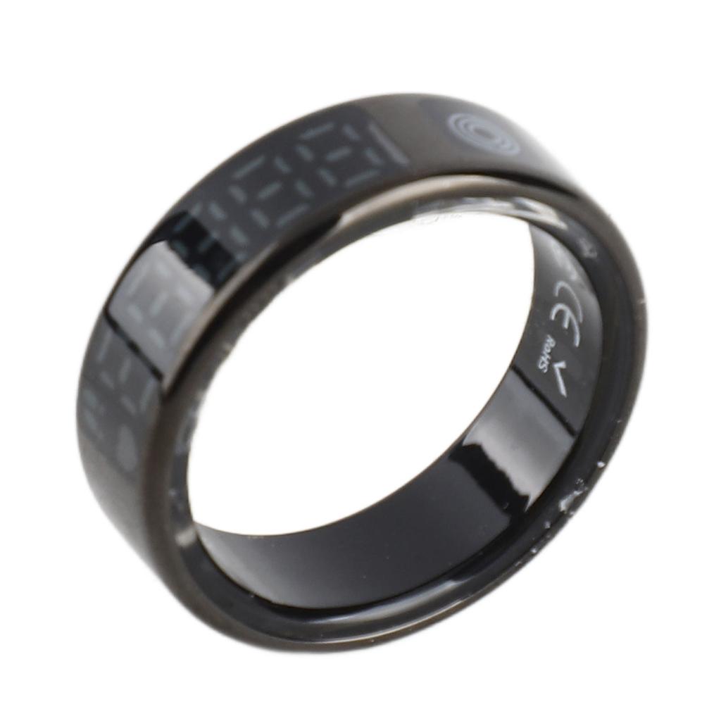 Smart Ring with Display Touch Screen IP68 Stainless Steel Multiple Sports Modes Fitness Tracker Ring