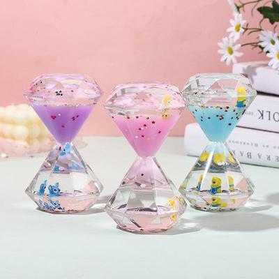 Sognante Ornamento Clessidra Olio Diamante Liquido Bianco Latte - Regalo per la Festa dei Bambini