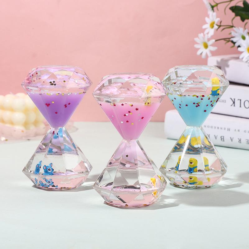 Dreamy Milky White Liquid Diamond Oil Hourglass Ornament - Children's Day Gift