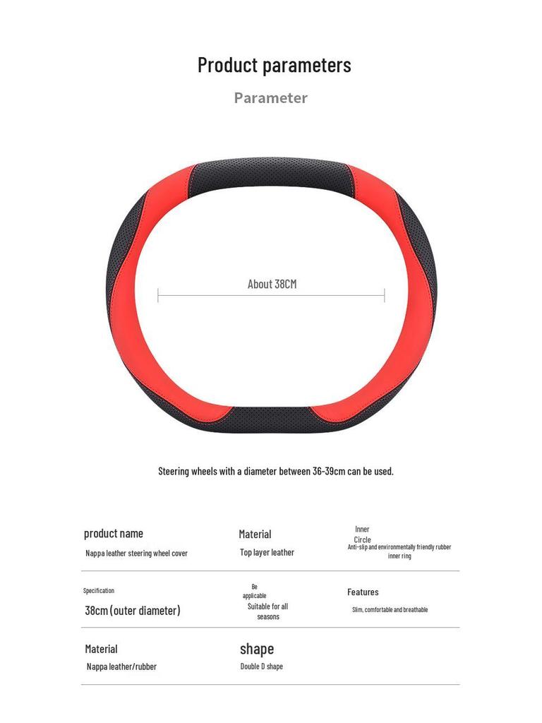 Genuine Leather Steering Wheel Cover for Changan UNIV, UNIK, 2nd Gen CS55 Plus Cars