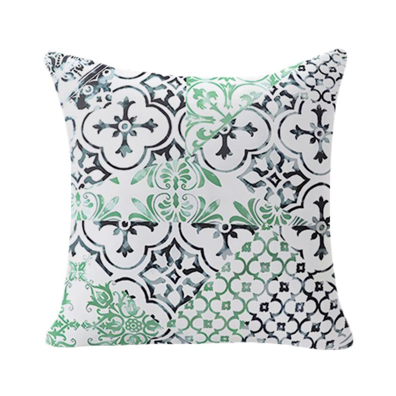 Einfacher geometrischer Druck Kissenbezug Abstraktes florales Wohnzimmer Sofa Kissenbezug