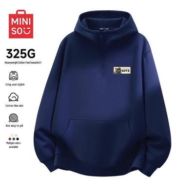 Men's Retro Half-Zip Pullover Hoodie