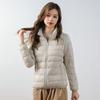 Women's 90 Down Simple Down Solid Color Standing Neck Women's Light and Thin Down Jacket Women's Extra Large Size