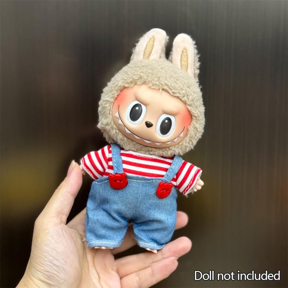 Pro 17 cm Labubu Oblečení pro panenky Módní Oblečení Mikiny Oblečení pro panenky Barevně sladěné Mikiny Panenky Doplňky Roztomilé dekorace Malé utěrky