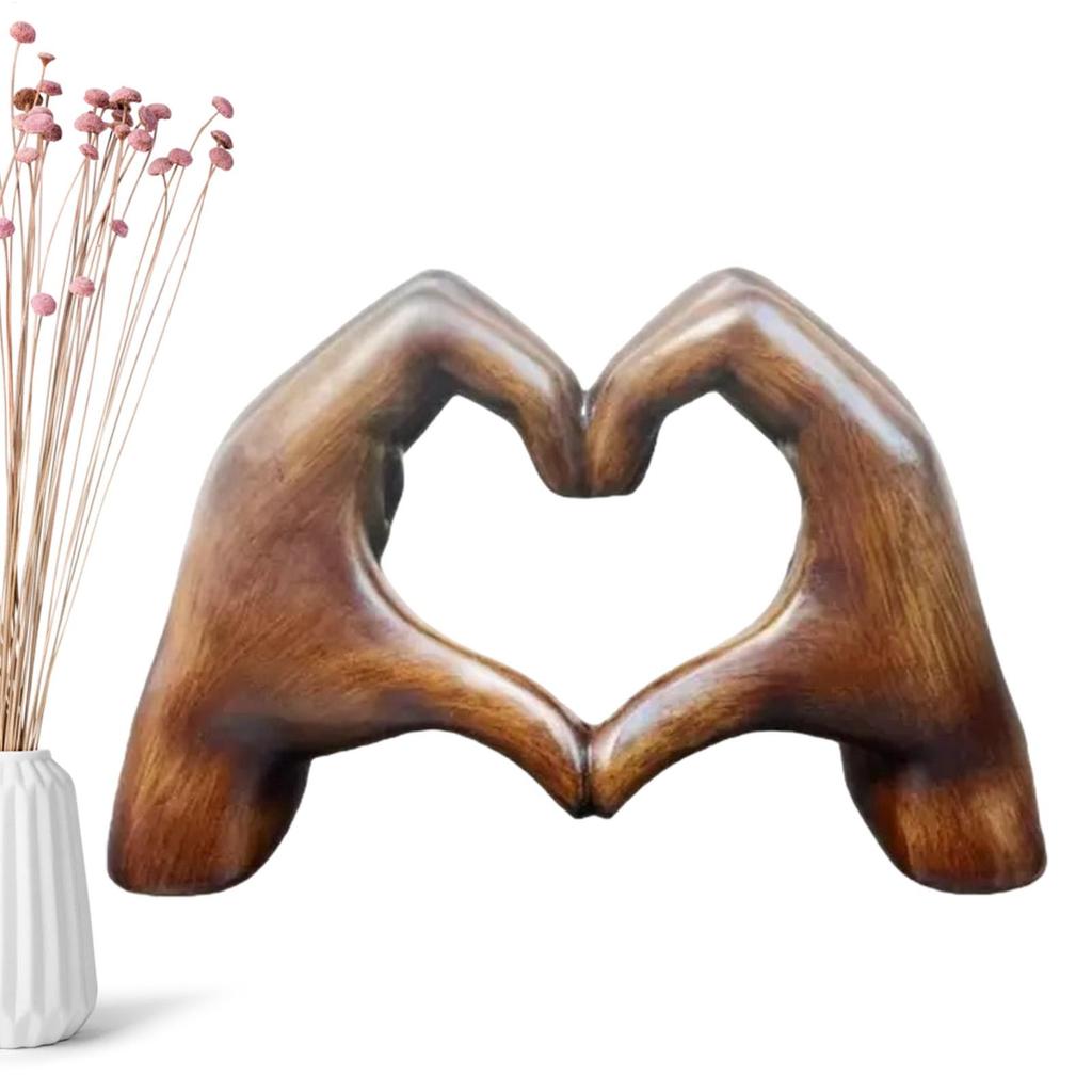 Hand Heart Sculpture Resin Heart Hands Statue Center Table Decor Decorative Figurine Home Wedding Decoration for Valentine's Day