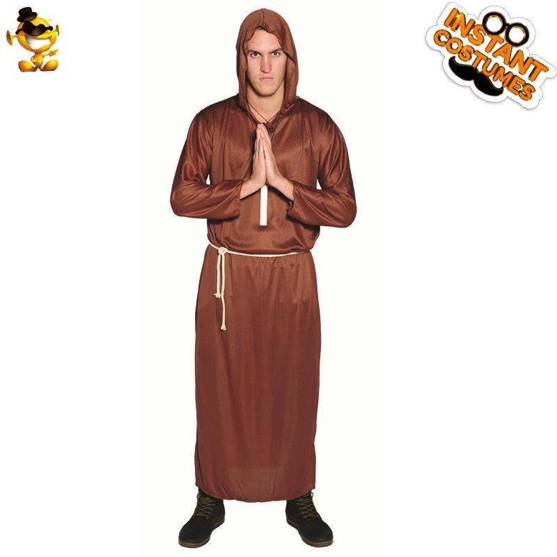 Halloween adult men s priest costumes, monk role-playing costumes, party priest stage costumes One size fits all