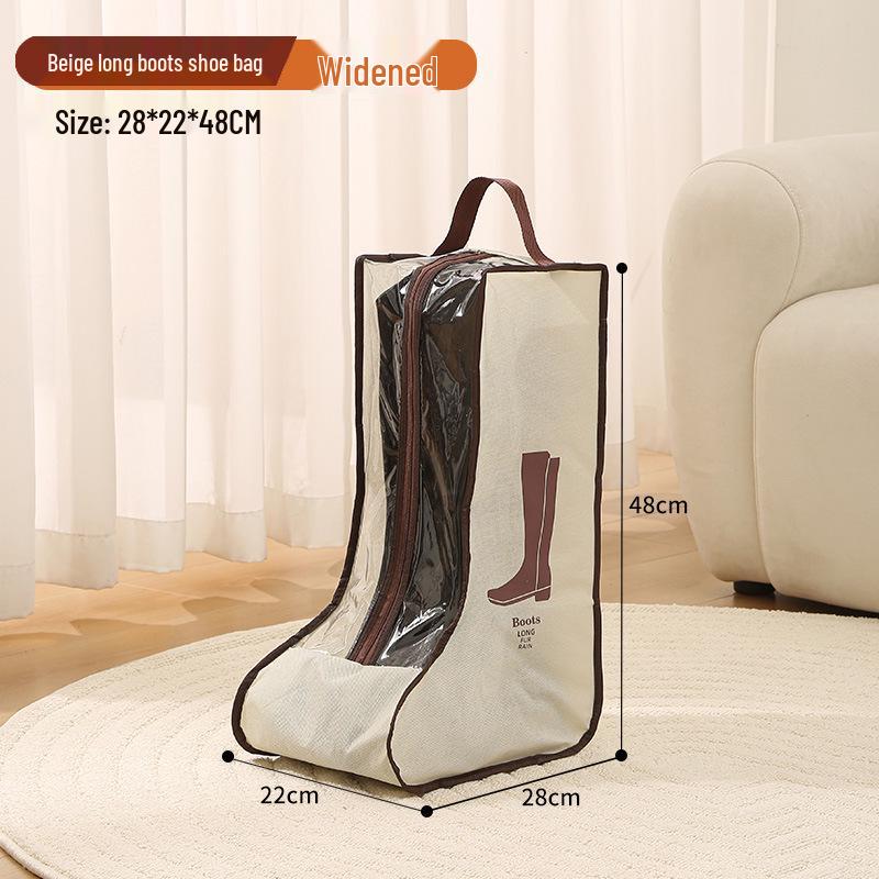Damen Overknee Atmungsaktiver Stiefel Organizer: Transparente PVC Aufbewahrungstasche für Stiefeletten, staubdicht & feuchtigkeitsbeständig, verdicktes Vliesmaterial.
