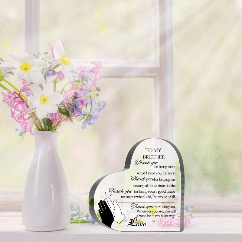 Thank You Gifts for Men, Brother Friendship Keepsake Plaque, Best Brother Appreciation Gift, Thank You Brother Sign Plaque for Home Desk Decor, Nurse