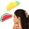 Radhu & Kabby Fruit Claw Clips Set | Pineapple and Watermelon Hair Clutchers | Fun Fruit-Themed Hair Accessories for Women and Girls | Strong Hold F